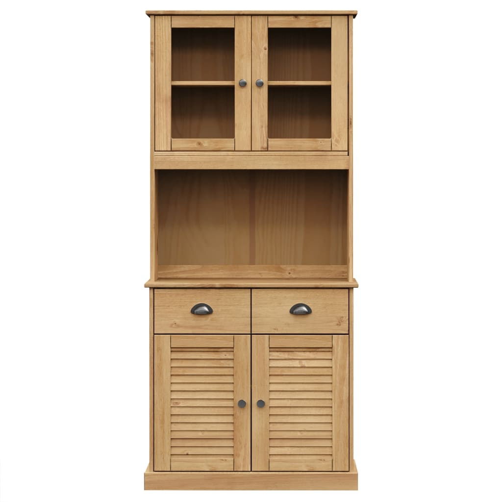 Buffet haut VIGO 78x40x175 cm bois massif de pin - XIOS