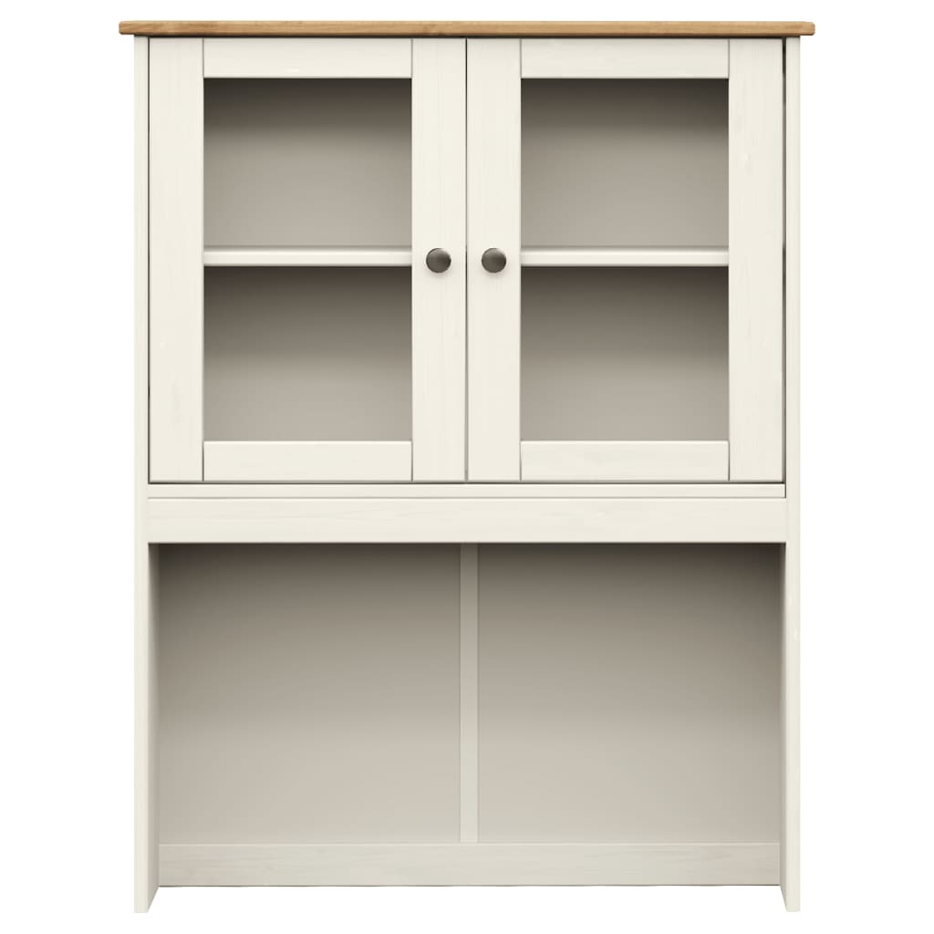 Buffet haut VIGO blanc 78x40x175 cm bois massif de pin - XIOS