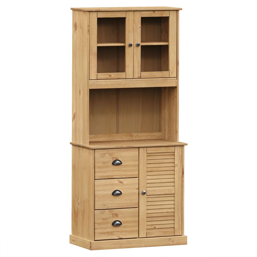 Buffet haut VIGO 78x40x175 cm bois massif de pin - XIOS