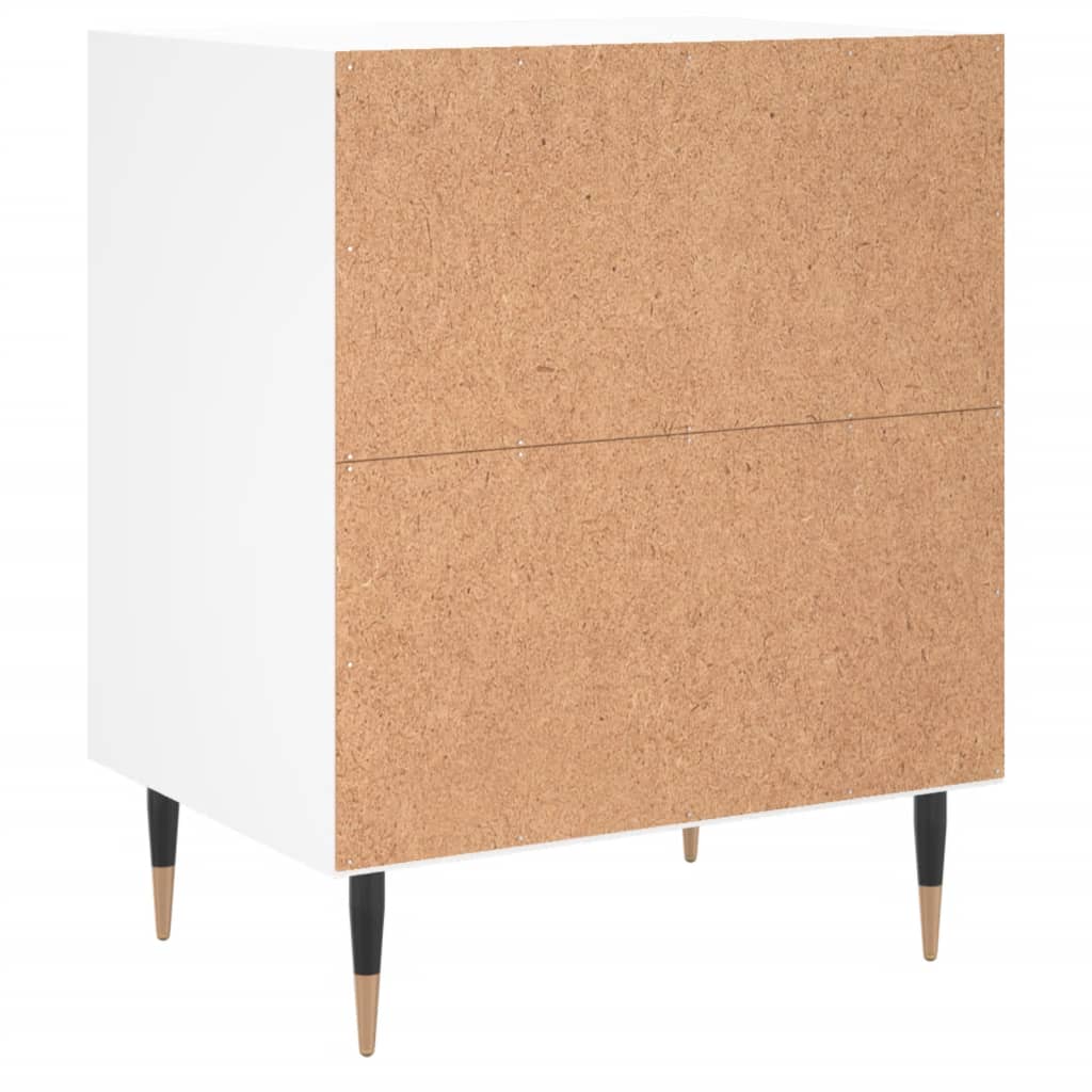 Tables de chevet 2 pcs blanc 40x30x50 cm bois d'ingénierie - XIOS