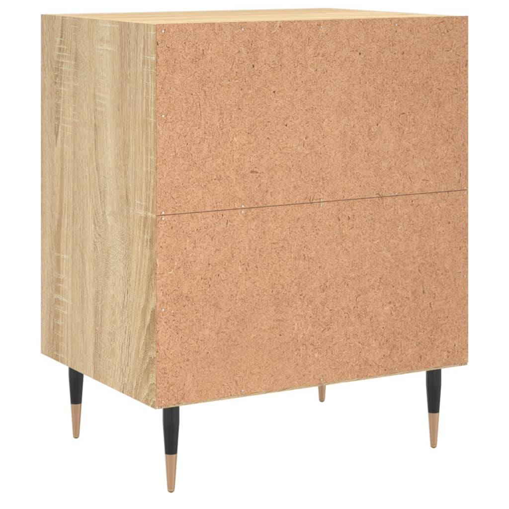 Tables de chevet 2pcs chêne sonoma 40x30x50cm bois d'ingénierie - XIOS