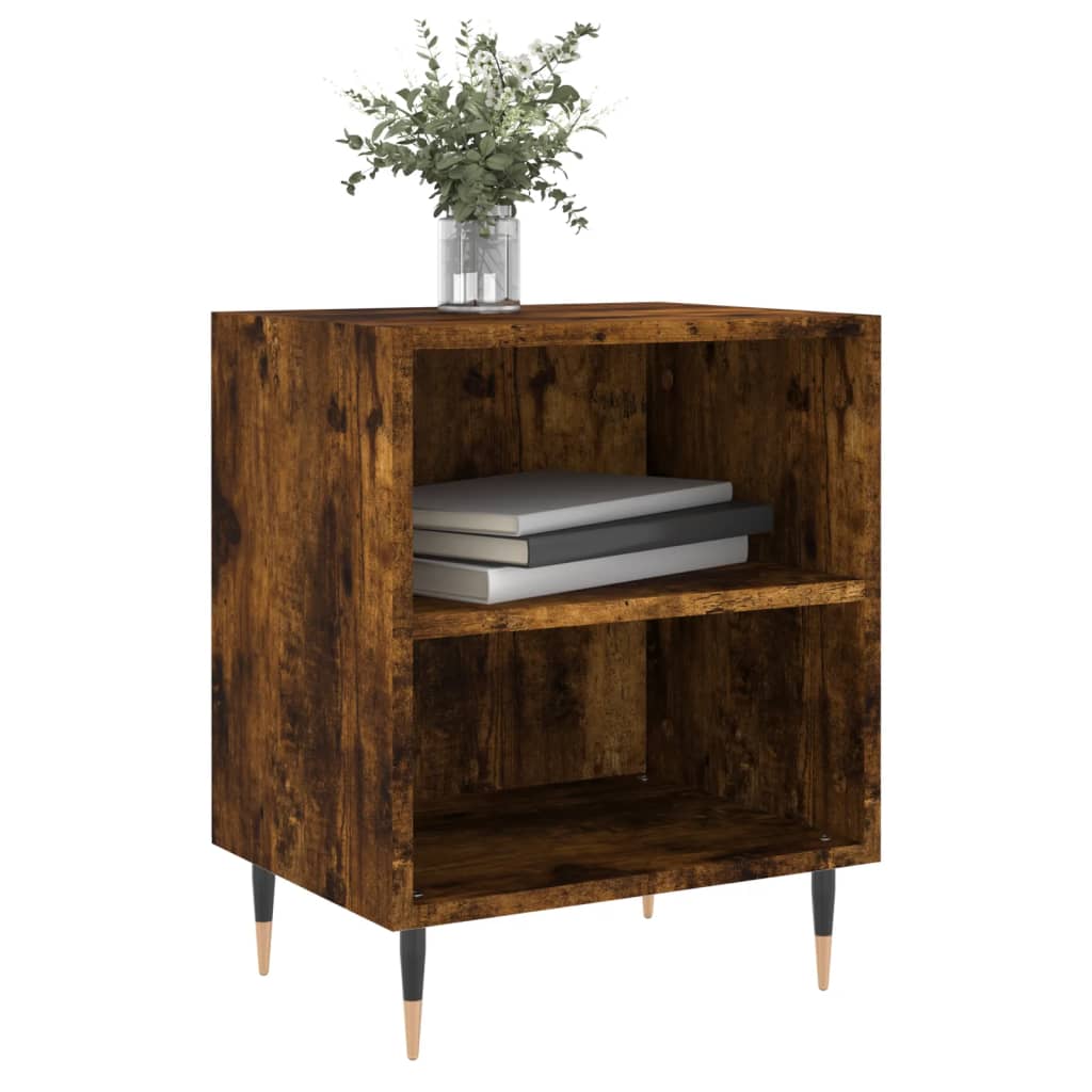 Tables de chevet 2 pcs chêne fumé 40x30x50 cm bois d'ingénierie - XIOS