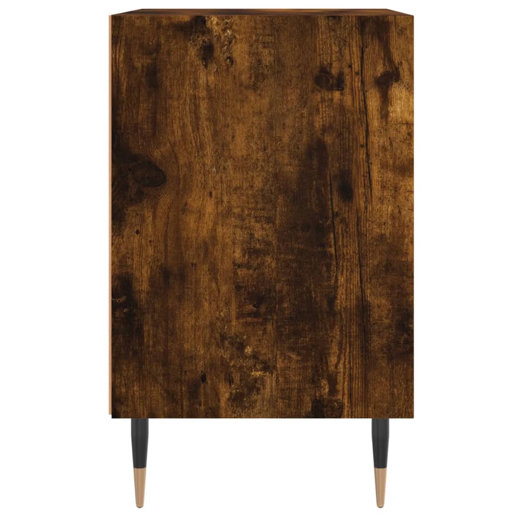 Tables de chevet 2 pcs chêne fumé 40x30x50 cm bois d'ingénierie - XIOS
