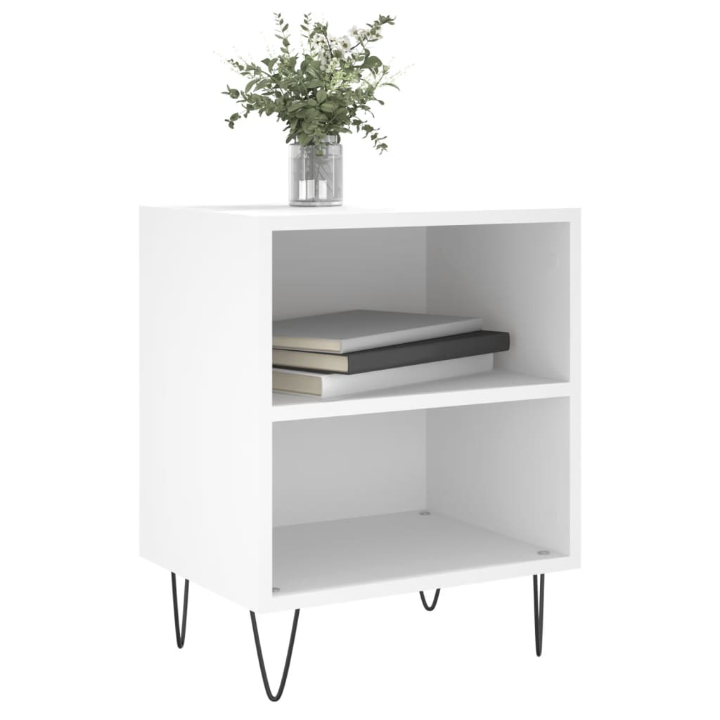 Tables de chevet 2 pcs blanc 40x30x50 cm bois d'ingénierie - XIOS