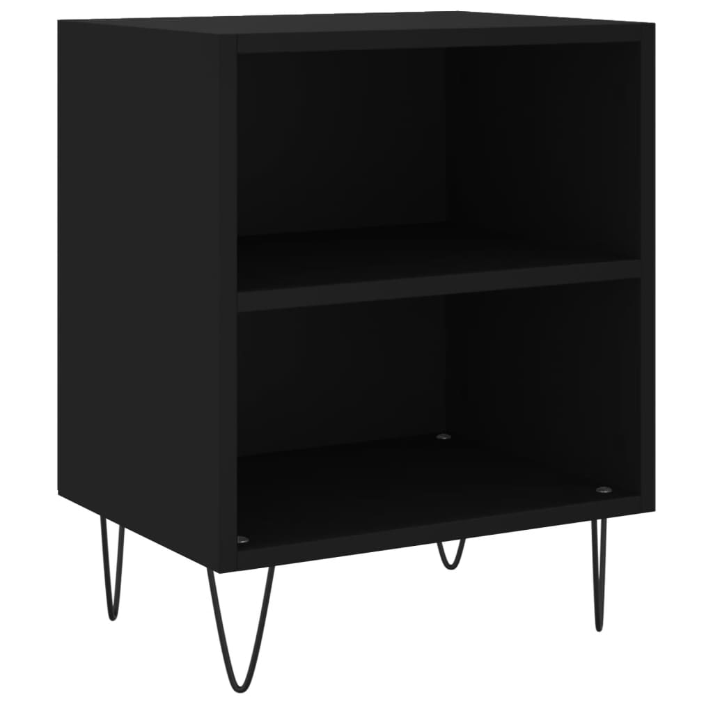 Tables de chevet 2 pcs noir 40x30x50 cm bois d'ingénierie - XIOS