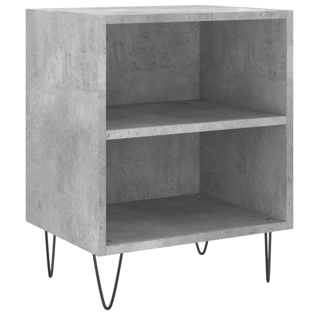 Tables de chevet 2 pcs gris béton 40x30x50 cm bois d'ingénierie - XIOS