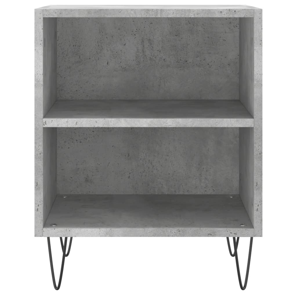 Tables de chevet 2 pcs gris béton 40x30x50 cm bois d'ingénierie - XIOS