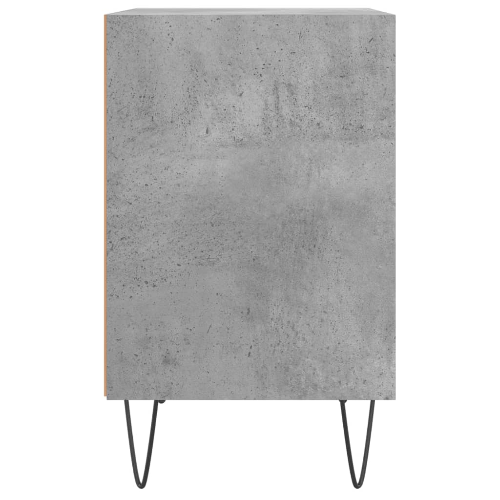 Tables de chevet 2 pcs gris béton 40x30x50 cm bois d'ingénierie - XIOS