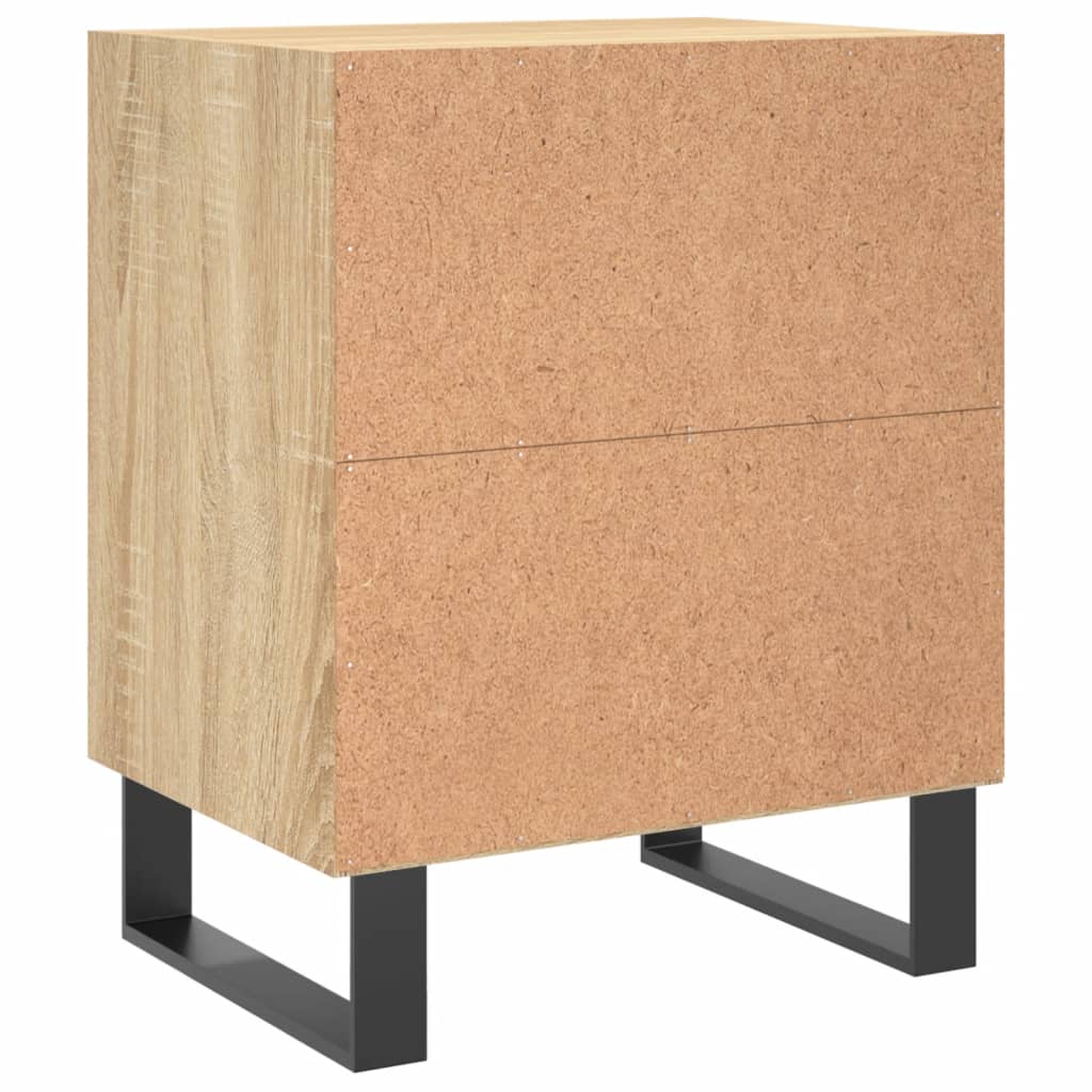 Tables de chevet 2pcs chêne sonoma 40x30x50cm bois d'ingénierie - XIOS
