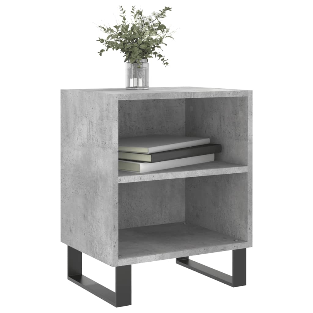 Tables de chevet 2 pcs gris béton 40x30x50 cm bois d'ingénierie - XIOS