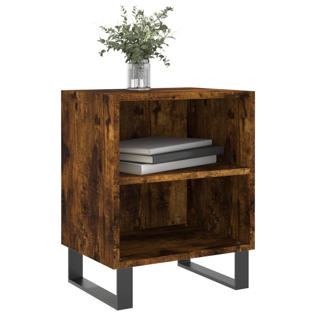 Table de chevet chêne fumé 40x30x50 cm bois d'ingénierie - XIOS