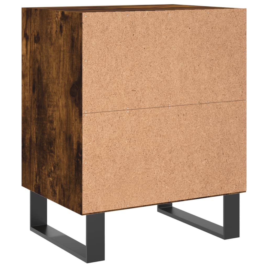 Table de chevet chêne fumé 40x30x50 cm bois d'ingénierie - XIOS