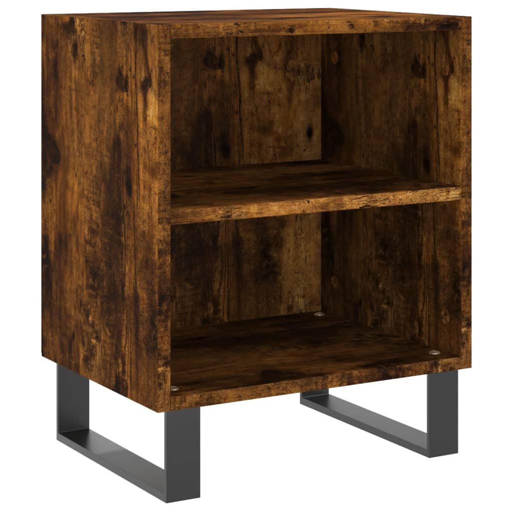 Tables de chevet 2 pcs chêne fumé 40x30x50 cm bois d'ingénierie - XIOS