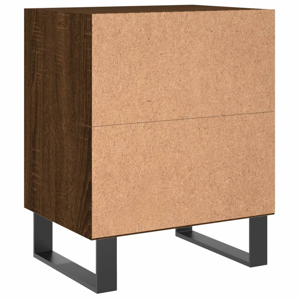 Tables de chevet 2pcs chêne marron 40x30x50cm bois d'ingénierie - XIOS