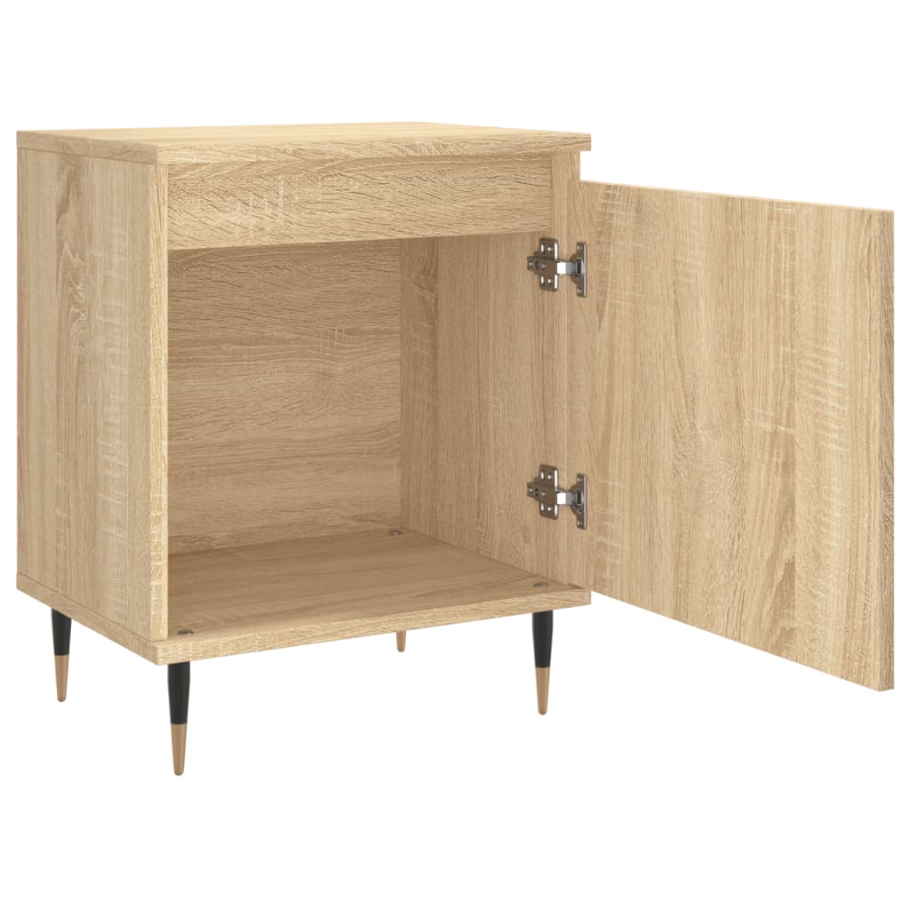 Tables de chevet 2pcs chêne sonoma 40x30x50cm bois d'ingénierie - XIOS