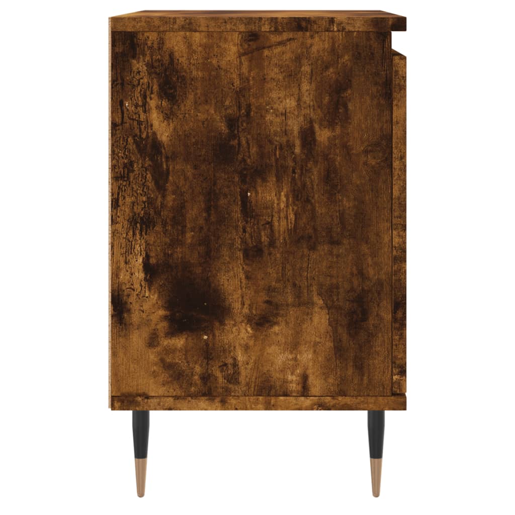 Tables de chevet 2 pcs chêne fumé 40x30x50 cm bois d'ingénierie - XIOS