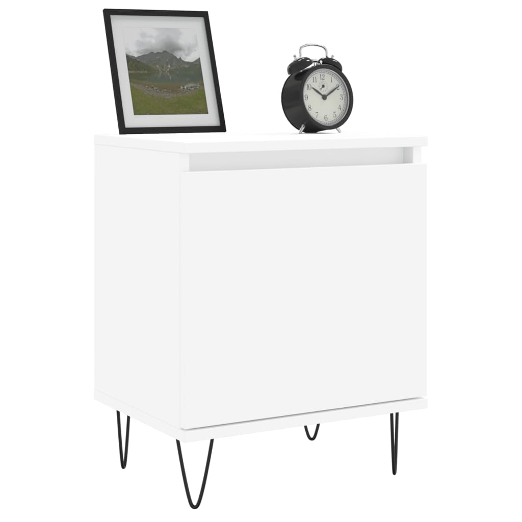 Tables de chevet 2 pcs blanc 40x30x50 cm bois d'ingénierie - XIOS