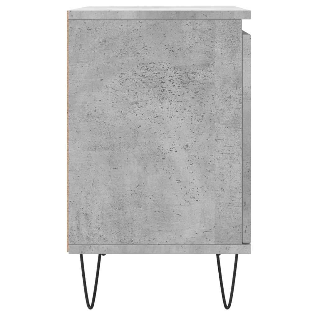 Tables de chevet 2 pcs gris béton 40x30x50 cm bois d'ingénierie - XIOS