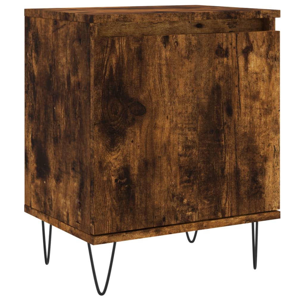 Table de chevet chêne fumé 40x30x50 cm bois d'ingénierie - XIOS