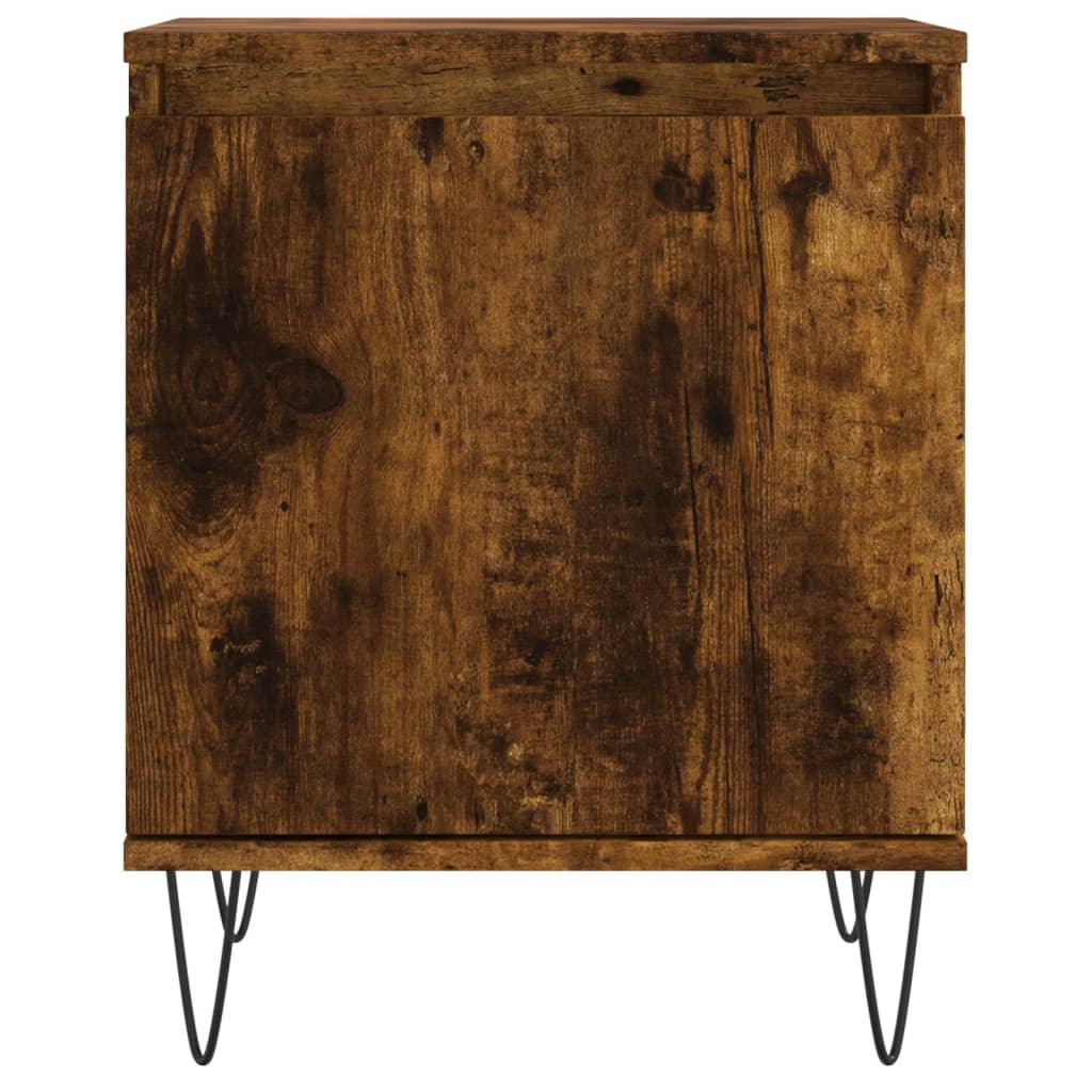 Table de chevet chêne fumé 40x30x50 cm bois d'ingénierie - XIOS