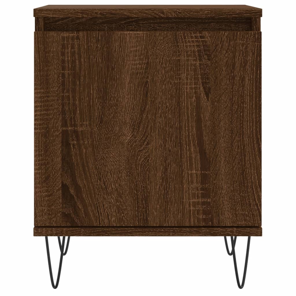 Table de chevet chêne marron 40x30x50 cm bois d'ingénierie - XIOS