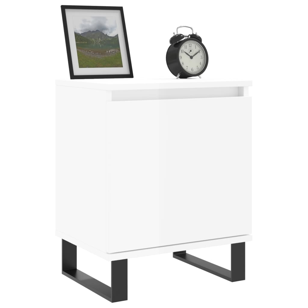 Tables de chevet 2 pcs blanc 40x30x50 cm bois d'ingénierie - XIOS