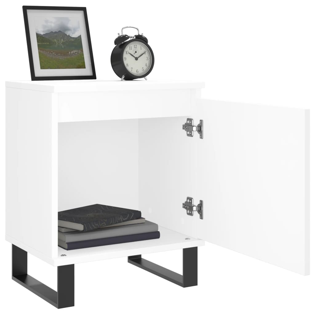 Tables de chevet 2 pcs blanc 40x30x50 cm bois d'ingénierie - XIOS