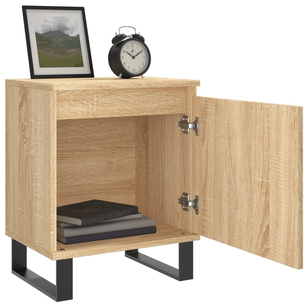 Tables de chevet 2pcs chêne sonoma 40x30x50cm bois d'ingénierie - XIOS