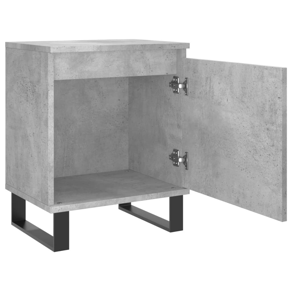 Tables de chevet 2 pcs gris béton 40x30x50 cm bois d'ingénierie - XIOS