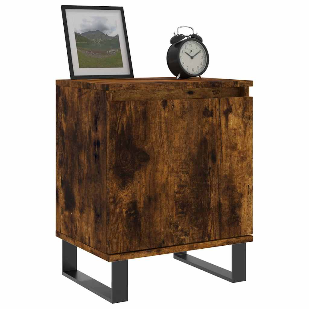 Tables de chevet 2 pcs chêne fumé 40x30x50 cm bois d'ingénierie - XIOS