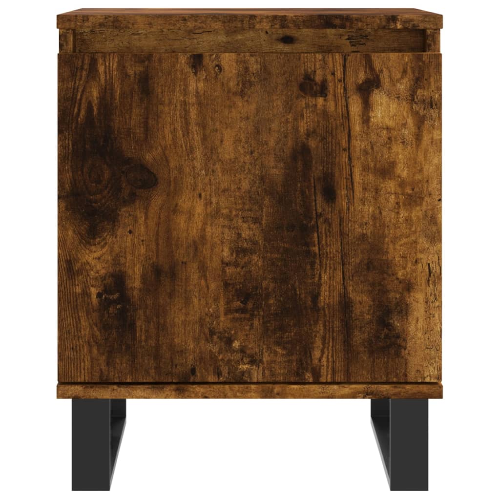 Tables de chevet 2 pcs chêne fumé 40x30x50 cm bois d'ingénierie - XIOS