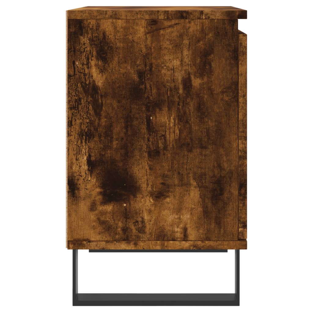 Tables de chevet 2 pcs chêne fumé 40x30x50 cm bois d'ingénierie - XIOS