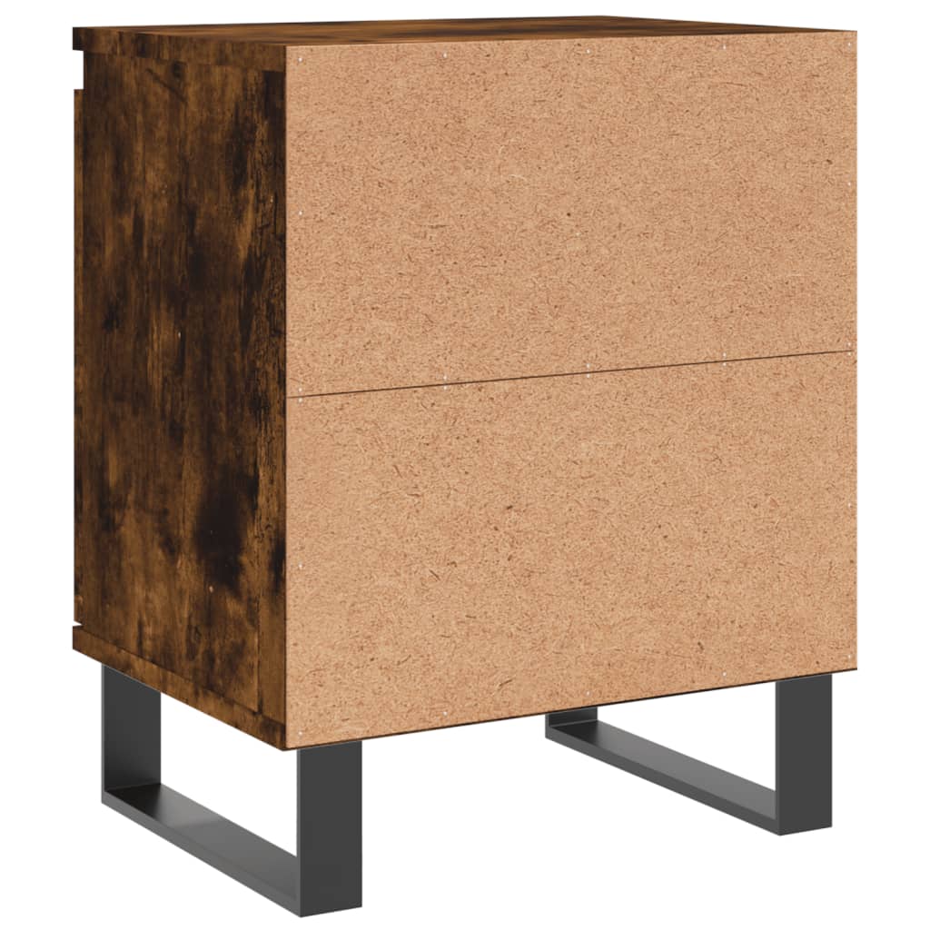Tables de chevet 2 pcs chêne fumé 40x30x50 cm bois d'ingénierie - XIOS