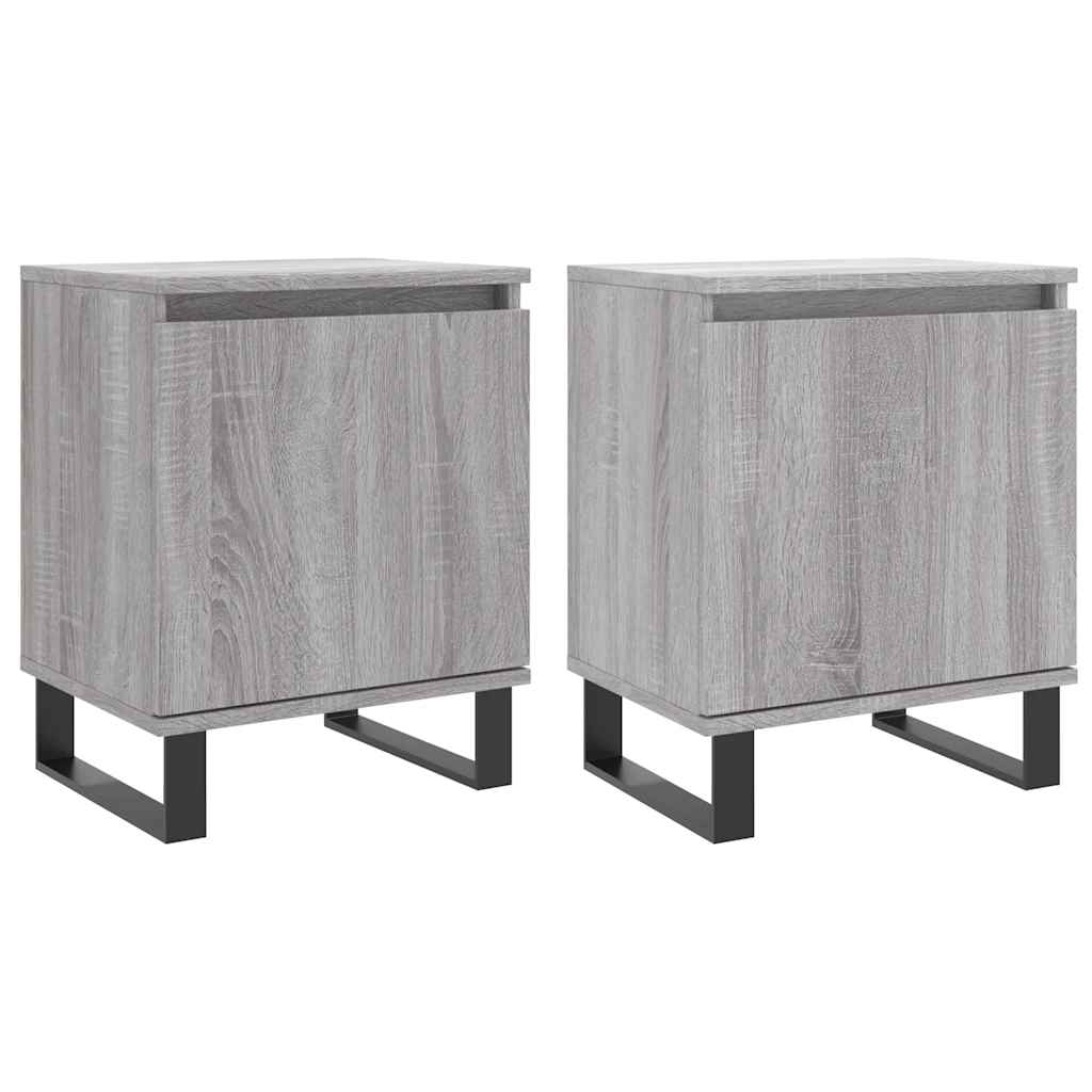 Tables de chevet 2 pcs sonoma gris 40x30x50cm bois d'ingénierie - XIOS