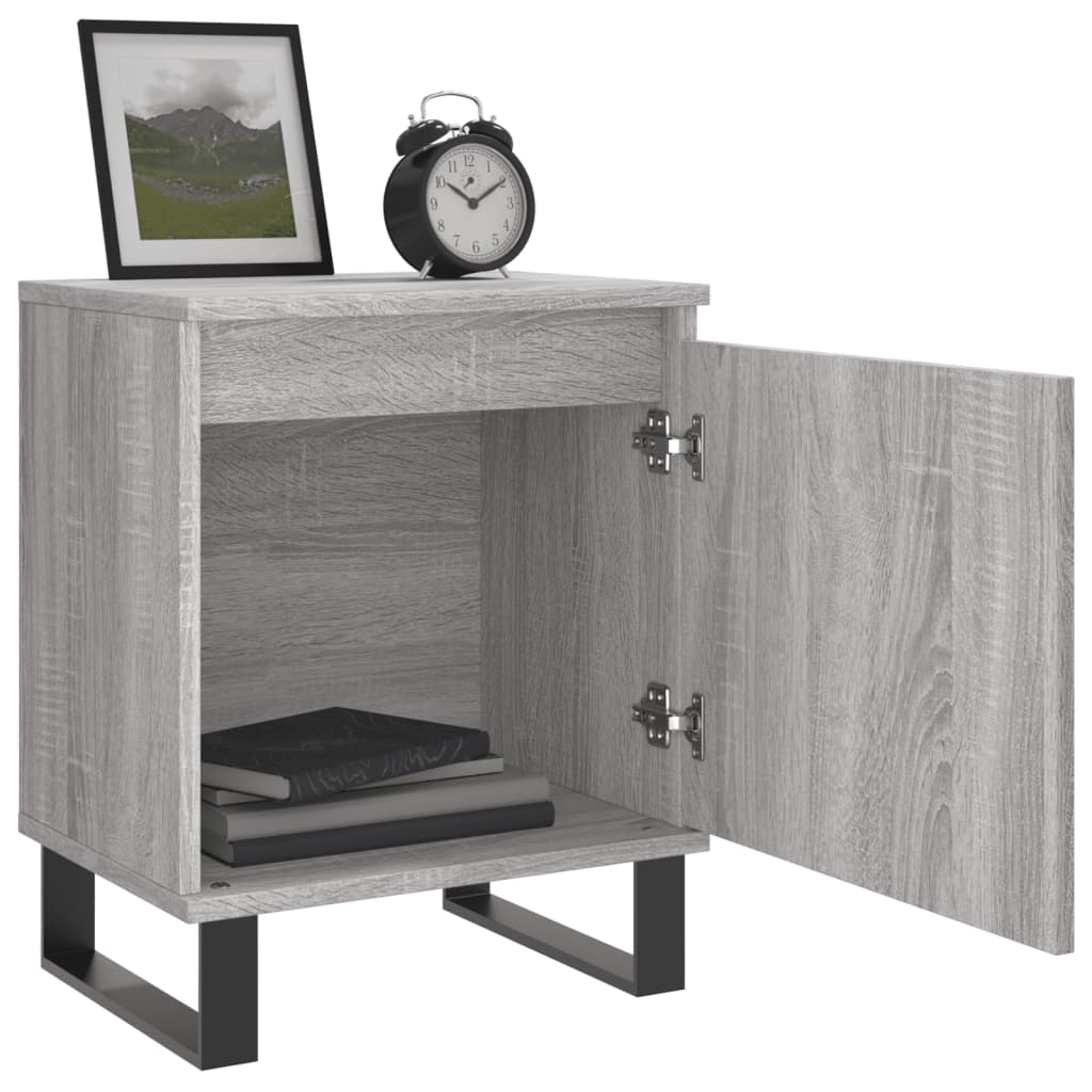 Tables de chevet 2 pcs sonoma gris 40x30x50cm bois d'ingénierie - XIOS