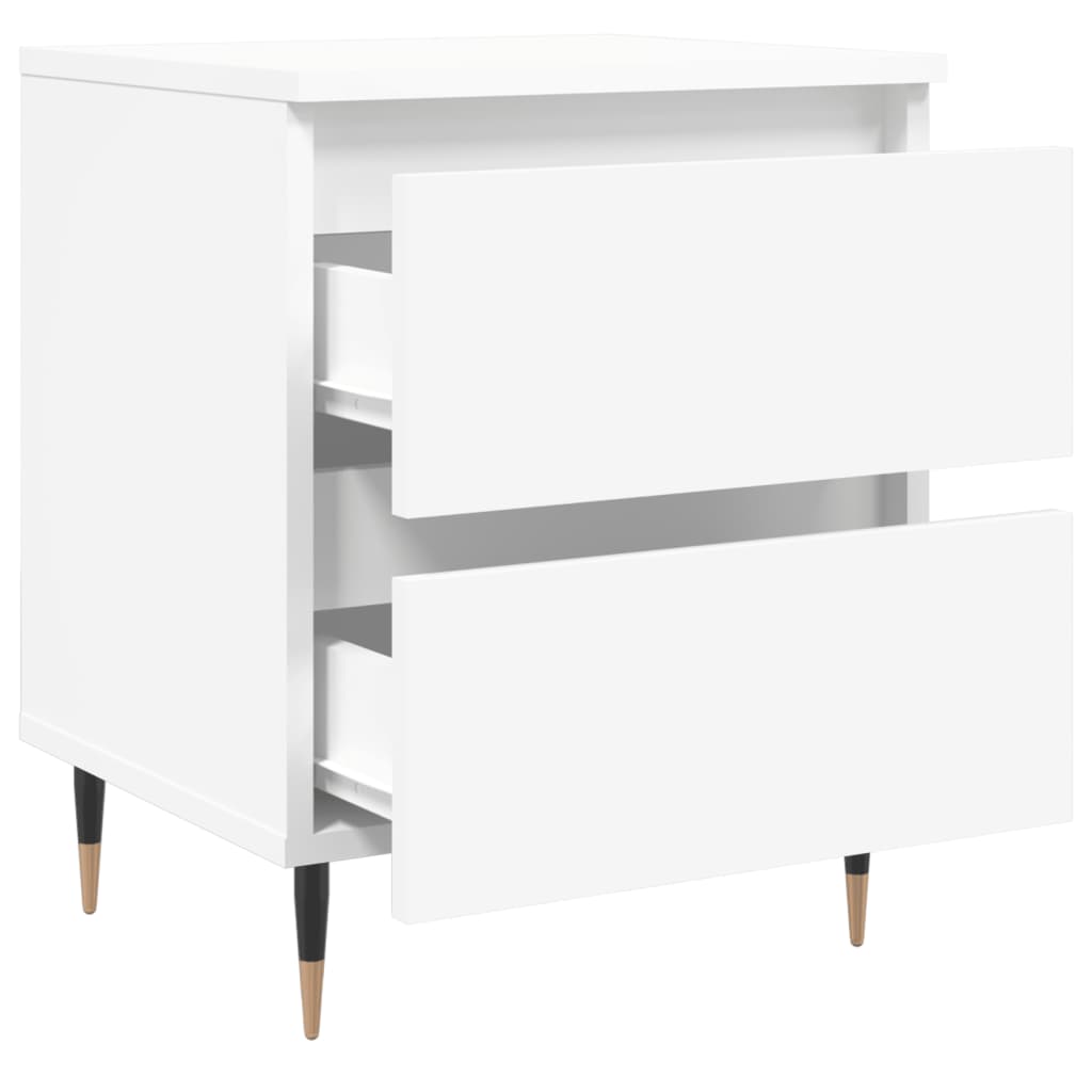 Table de chevet Blanc 40x35x50 cm Bois d’ingénierie - XIOS