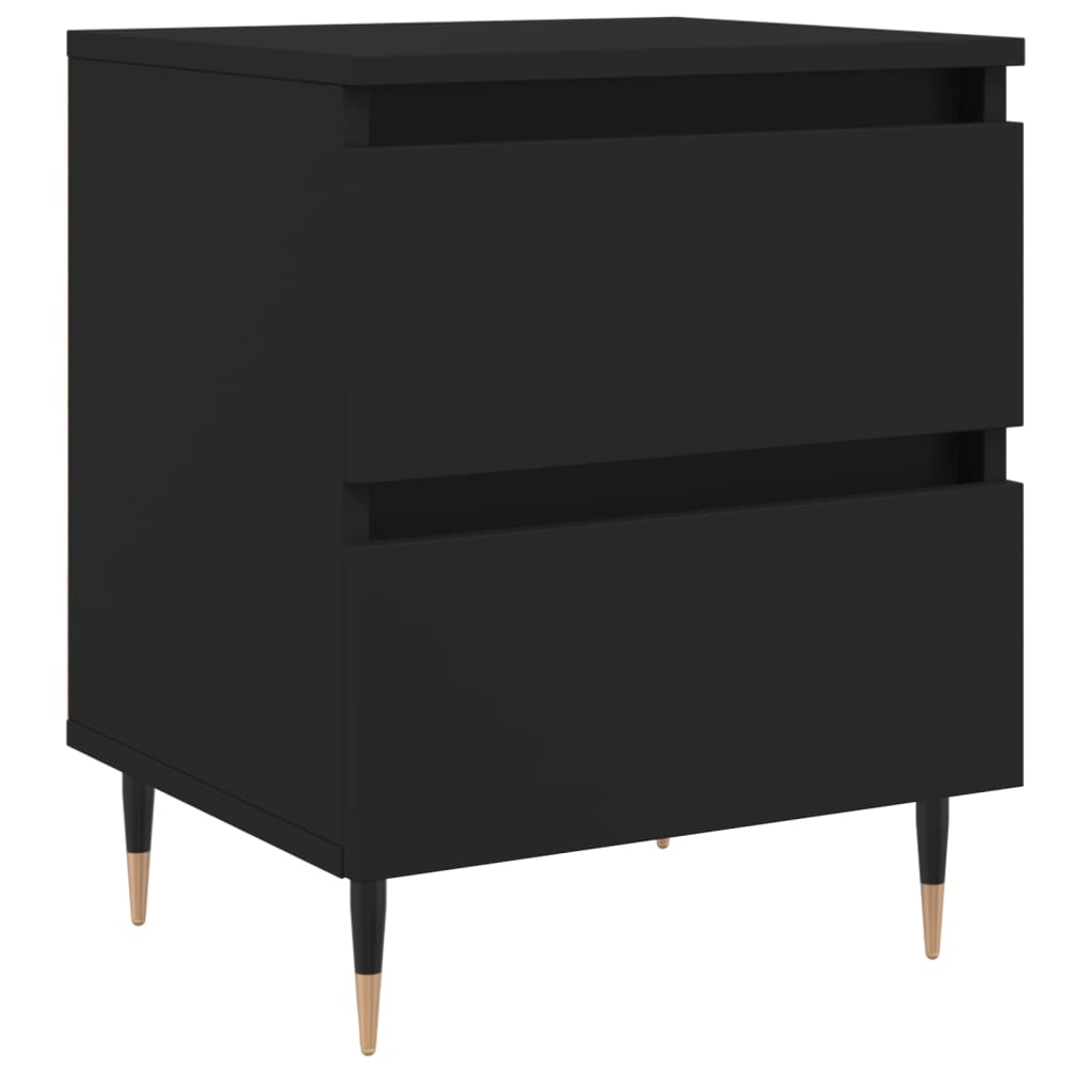 Table de chevet Noir 40x35x50 cm Bois d’ingénierie - XIOS