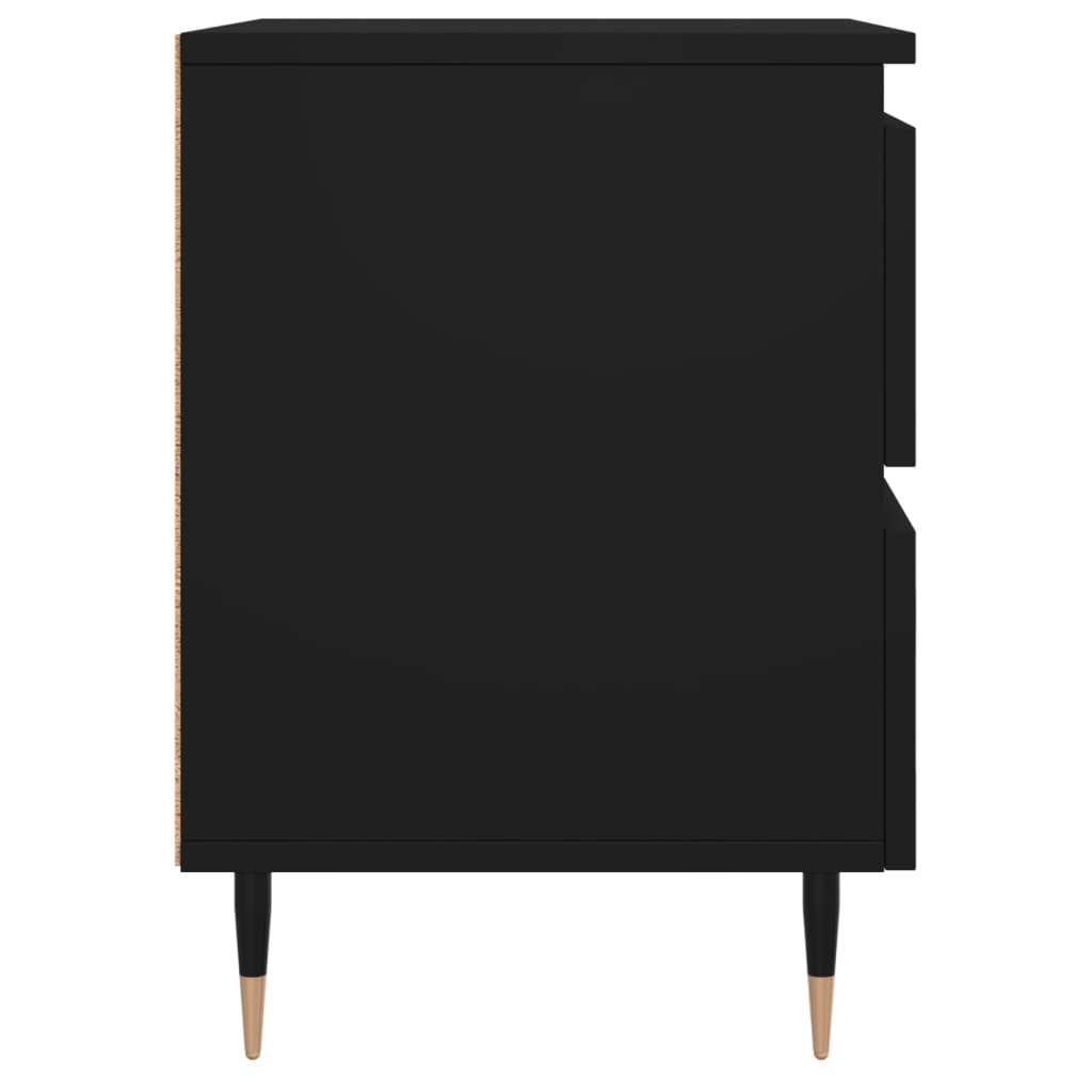 Table de chevet Noir 40x35x50 cm Bois d’ingénierie - XIOS