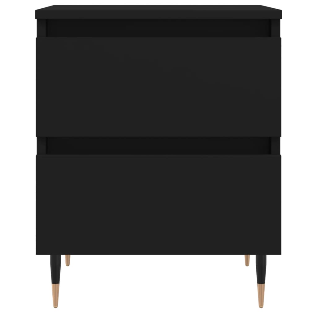 Tables de chevet 2 pcs noir 40x35x50 cm bois d’ingénierie - XIOS