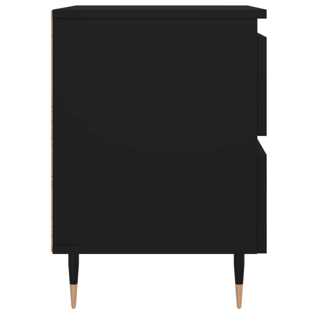 Tables de chevet 2 pcs noir 40x35x50 cm bois d’ingénierie - XIOS