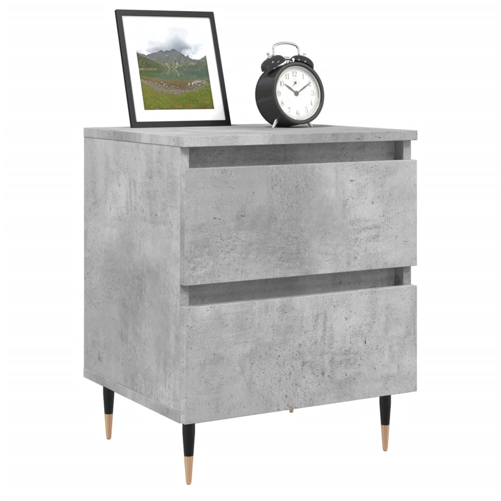Table de chevet gris béton 40x35x50 cm bois d’ingénierie - XIOS