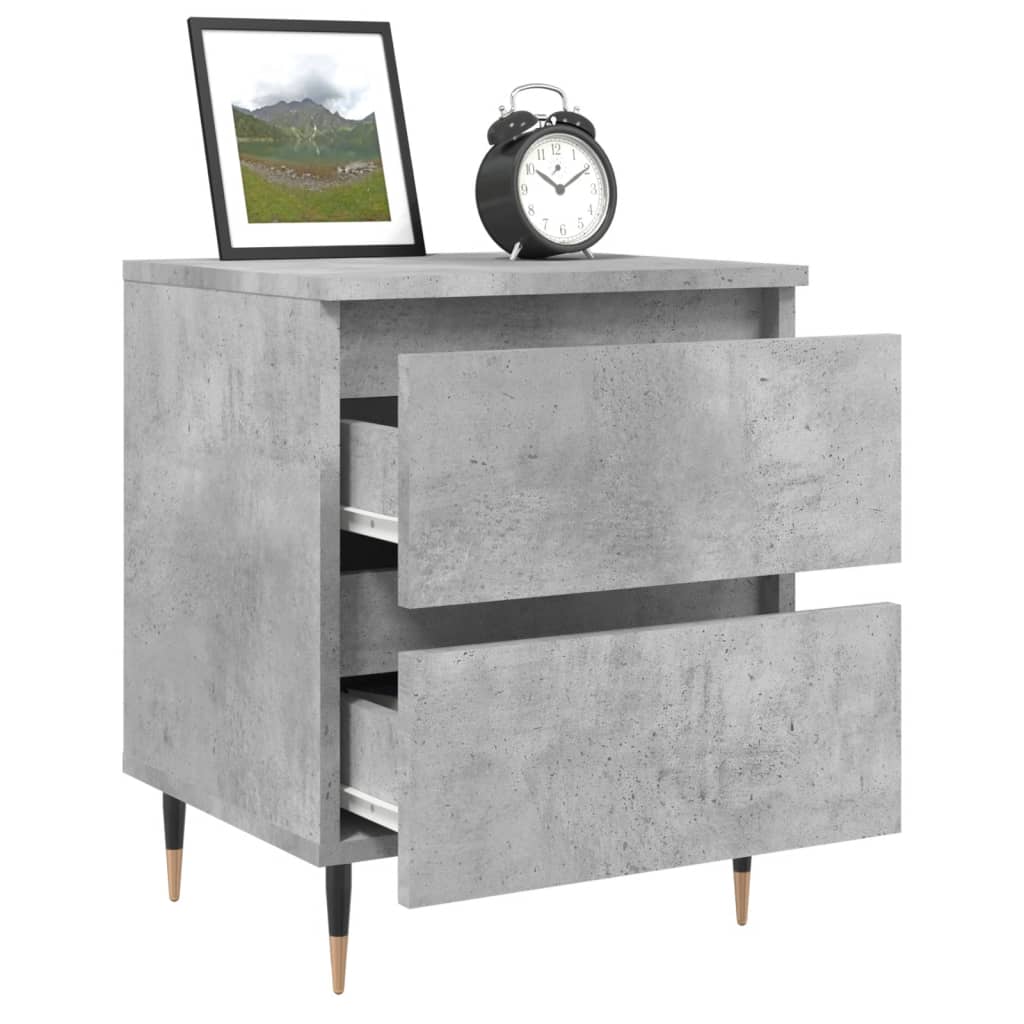 Table de chevet gris béton 40x35x50 cm bois d’ingénierie - XIOS