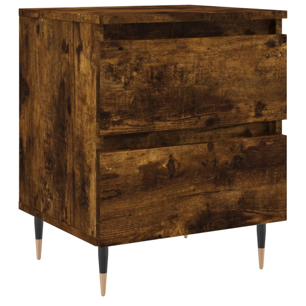 Table de chevet chêne fumé 40x35x50 cm bois d’ingénierie - XIOS