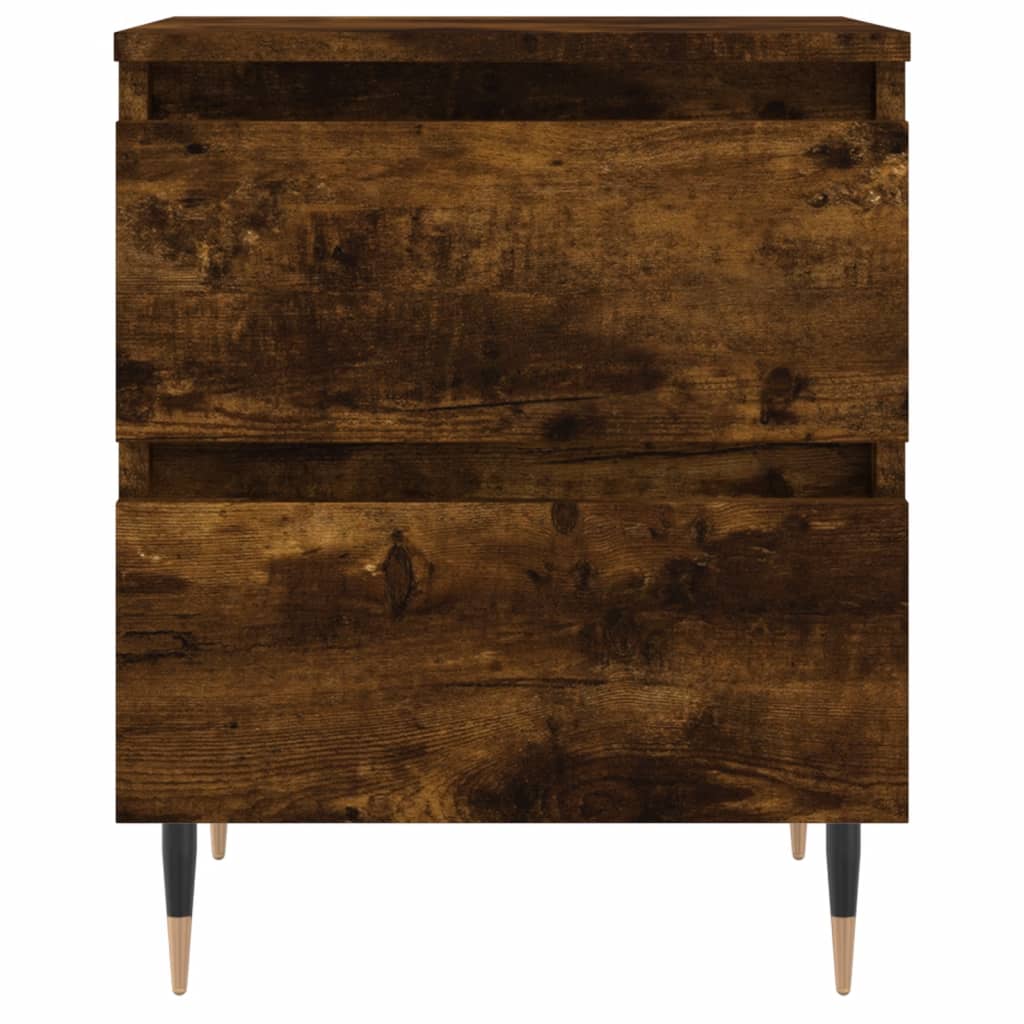 Table de chevet chêne fumé 40x35x50 cm bois d’ingénierie - XIOS