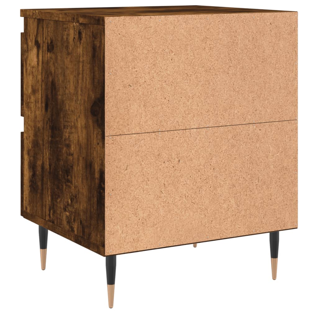 Table de chevet chêne fumé 40x35x50 cm bois d’ingénierie - XIOS