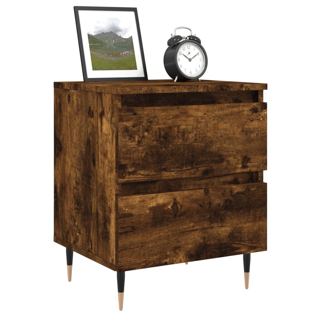Tables de chevet 2 pcs chêne fumé 40x35x50 cm bois ingénierie - XIOS