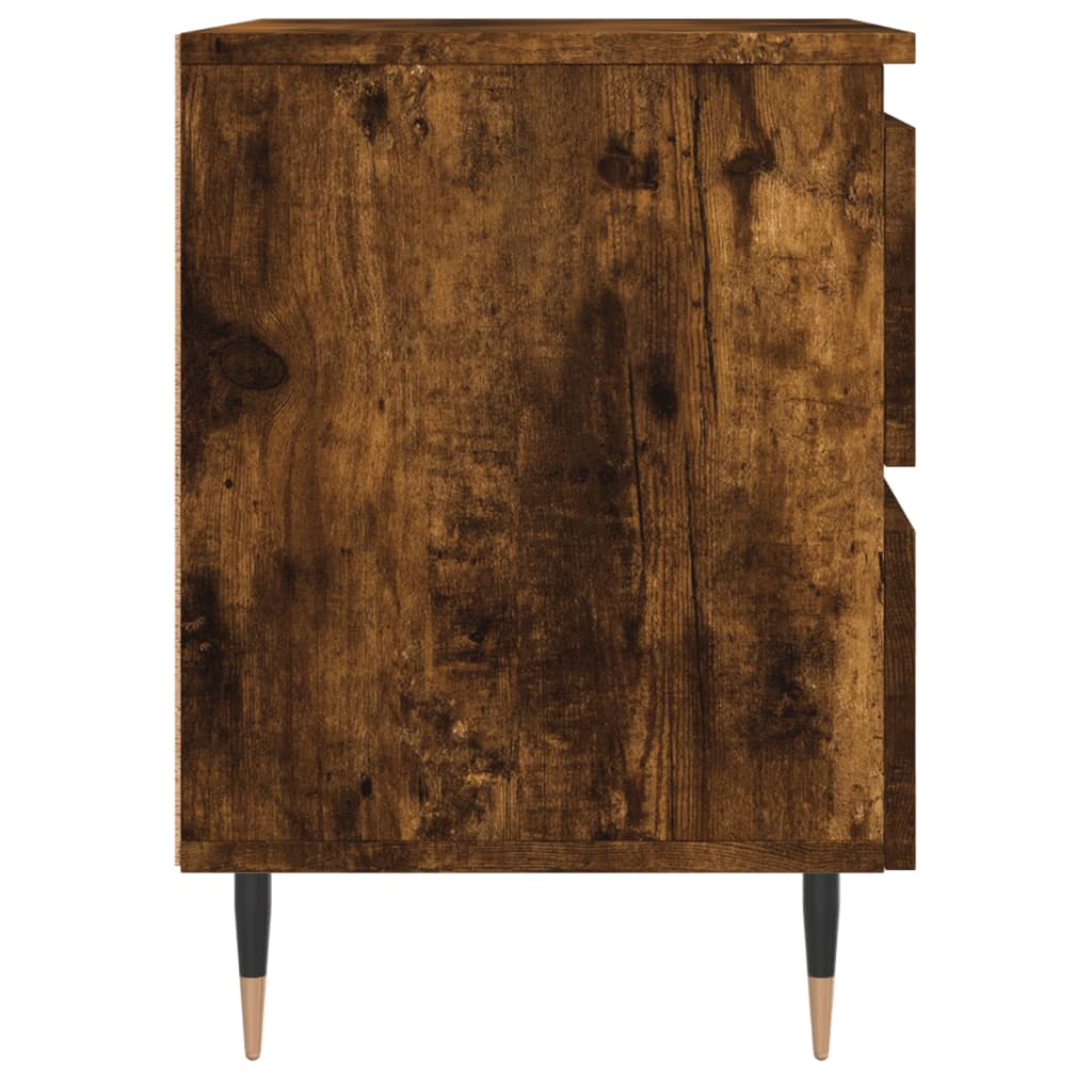 Tables de chevet 2 pcs chêne fumé 40x35x50 cm bois ingénierie - XIOS