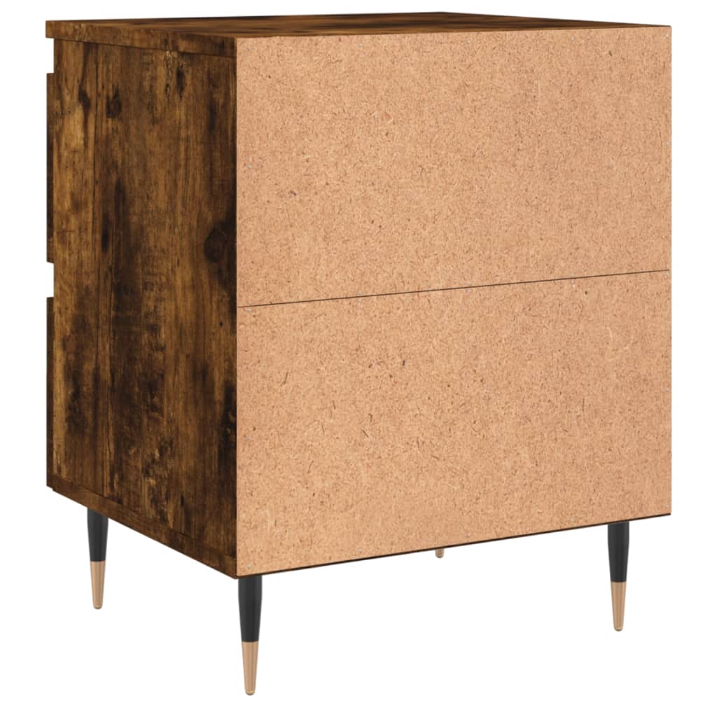 Tables de chevet 2 pcs chêne fumé 40x35x50 cm bois ingénierie - XIOS