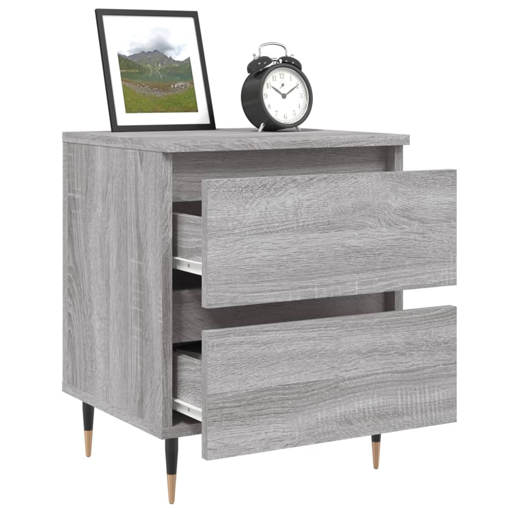 Table de chevet sonoma gris 40x35x50 cm bois d’ingénierie - XIOS