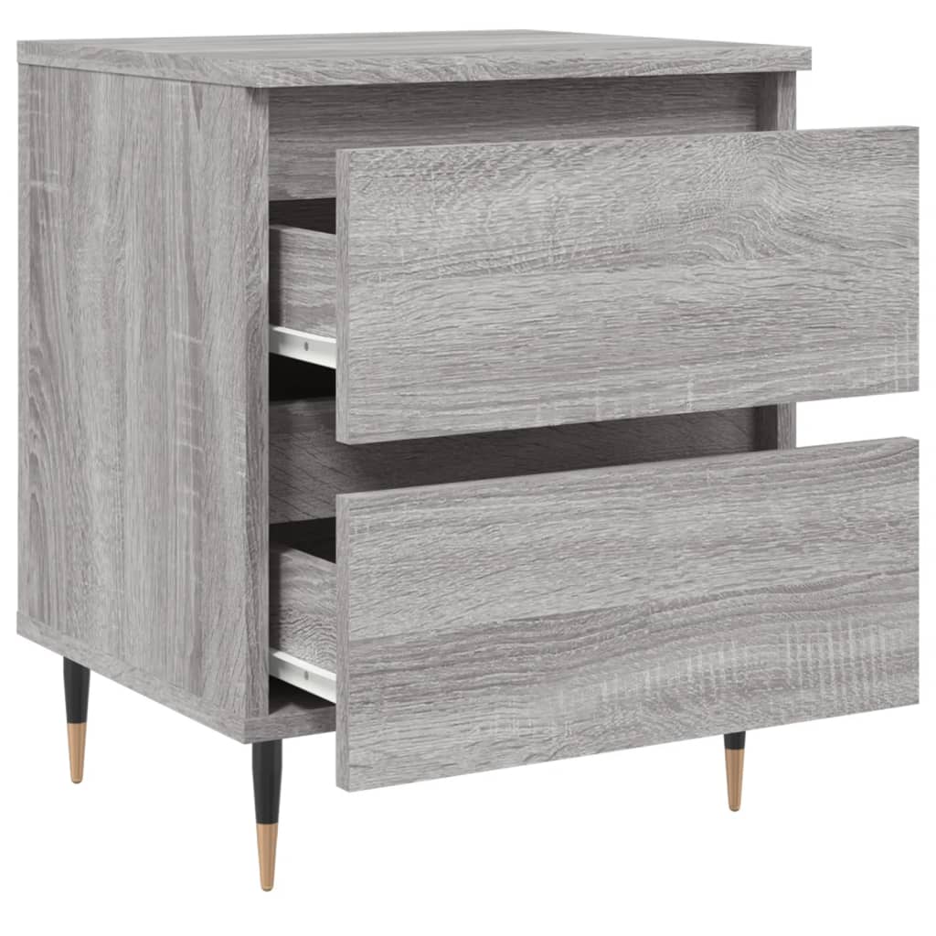 Table de chevet sonoma gris 40x35x50 cm bois d’ingénierie - XIOS